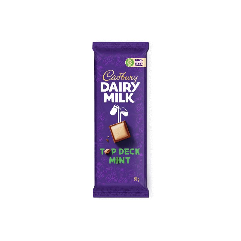 Top Deck chocolat et menthe Cadbury 80g