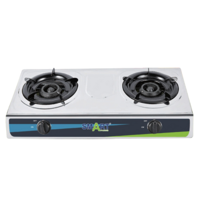 2-burner stainless steel gas stove