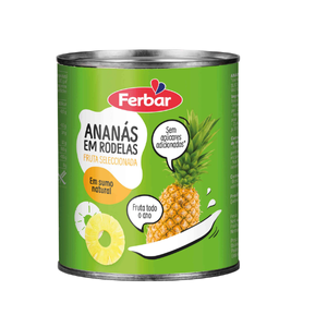 Fruta em Calda Ferbar - Ananás Lata 840g[6] (Caixa)