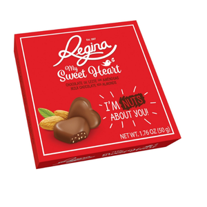 Regina Chocolates 90g - Heart with Chocolate and Almond [12] (Box)